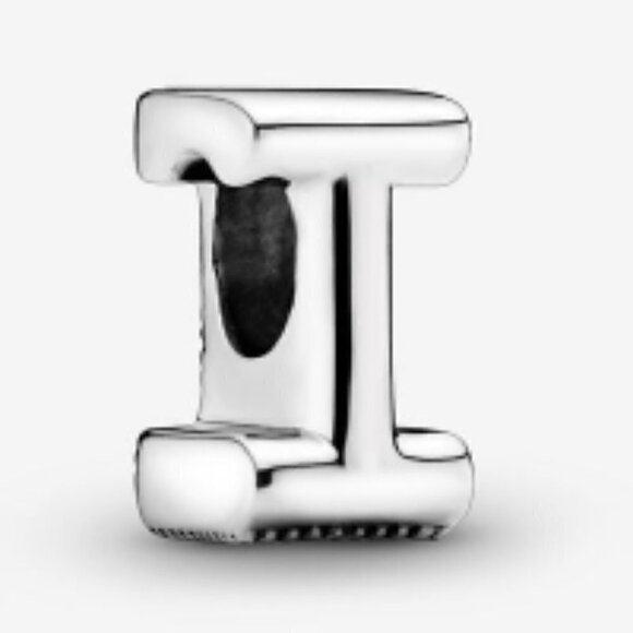 Sterling Silver Letter I Charm - Picture 2 of 11